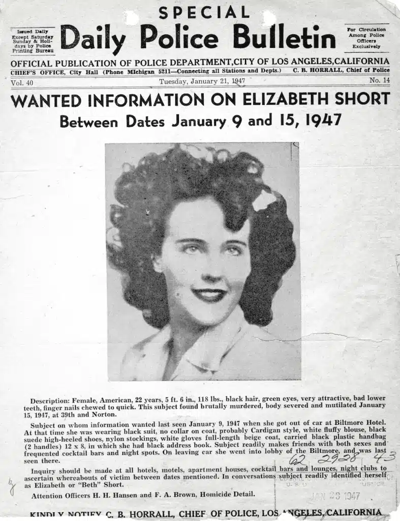 The Black Dahlia murder crime scene photos